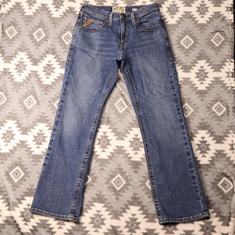 Ariat M5 Straight Leg Jeans Blue Medium Wash Denim Mens 31/32